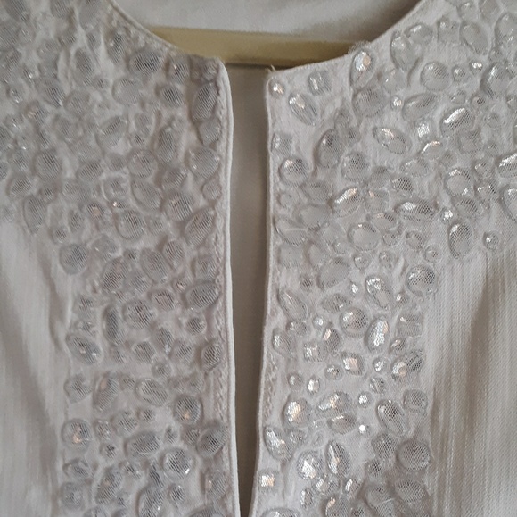 Chico's Platinum Jackets & Blazers - CHICO'S PLATINUM Crystal Encrusted Jacket